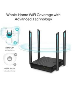 Alternative view of TP Link Archer C64 AC1200 Wireless Router