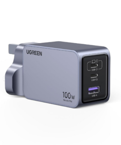 Alternative view of UGREEN Nexode Pro 100W 3-Port GaN Fast Charger UK Grey+1.5M 100W Cable – UG-25875(X757)