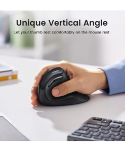 Alternative view of Ugreen MU008 Vertical Mouse Multi-Mode -Black-(UG- 25444)